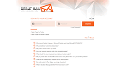 Desktop Screenshot of mail.debutmail.com