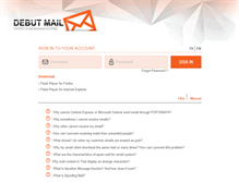 Tablet Screenshot of mail.debutmail.com